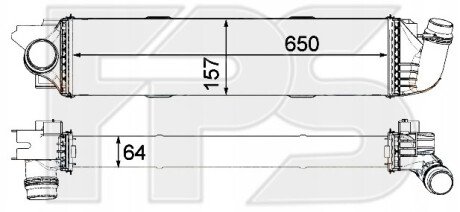 Фото автозапчасти радіатор наддуву FPS FP 56 T154