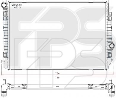 Фото автозапчасти радіатор охолодження FPS FP 64 A187