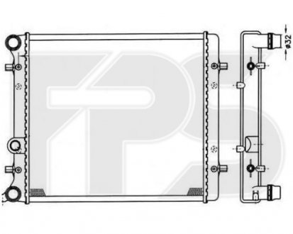 Фото автозапчастини радіатор охолодження FPS FP 64 A433