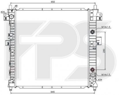 Фото автозапчастини радіатор охолодження FPS FP 66 A1421