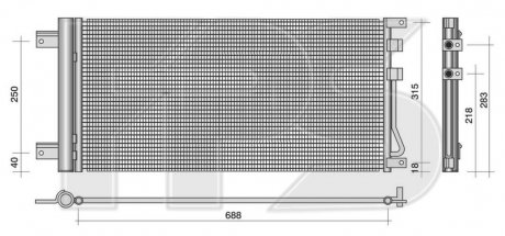 Фото автозапчастини конденсатор кондиціонера FPS FP 66 K431