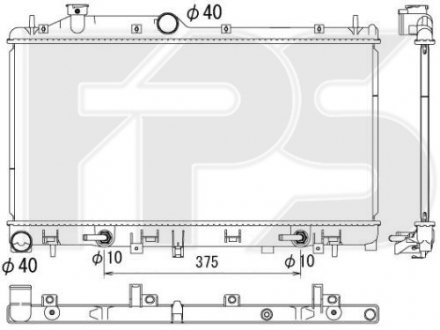 Фото автозапчастини радіатор охолодження FPS FP 67 A893