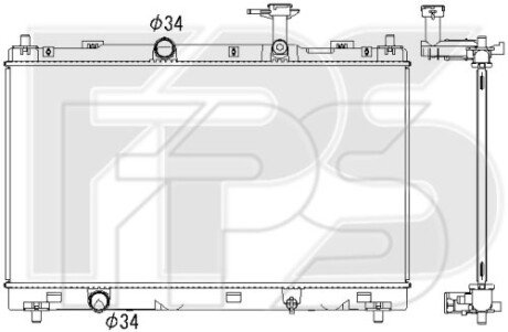 Фото автозапчасти радіатор охолодження FPS FP 68 A346