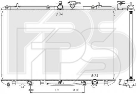 Фото автозапчасти радіатор охолодження FPS FP 70 A217