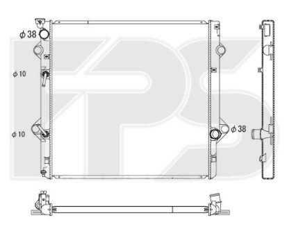 Фото автозапчасти радіатор охолодження FPS FP 70 A340