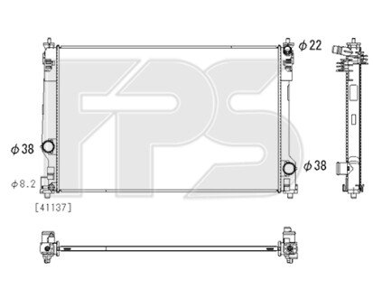 Фото автозапчастини радіатор охолодження FPS FP 70 A610