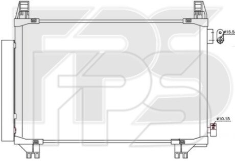 Фото автозапчастини конденсатор кондиціонера FPS FP 70 K099