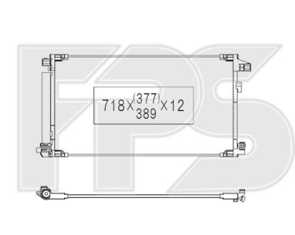 Фото автозапчастини конденсатор кондиціонера FPS FP 70 K377
