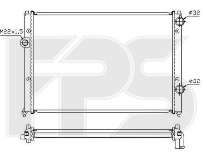 Фото автозапчасти радіатор охолодження FPS FP 74 A446