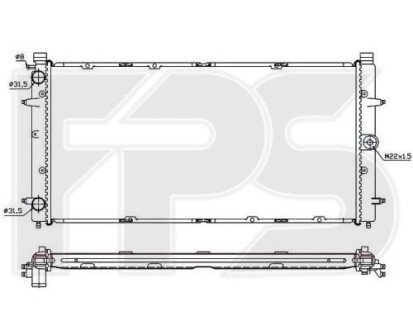 Фото автозапчастини радіатор охолодження FPS FP 74 A753