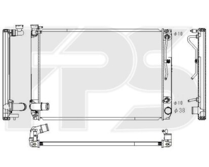 Фото автозапчастини радіатор охолодження FPS FP 81 A245
