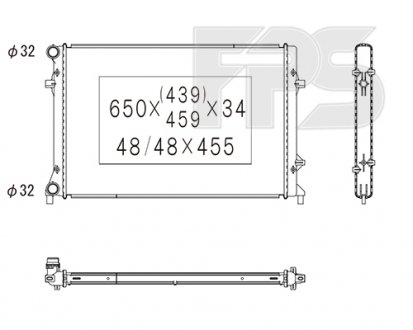 Фото автозапчастини радіатор охолодження FPS FP 95 A510