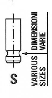 Впускной клапан (54x11x162,51 мм) SCANIA; SCANIA 2, 3, 3 BUS, 4; NEOPLAN CITYLINER, JETLINER, SKYLINER, SPACELINER, TRANSLINER DS11.14-DSC14.15 05.80- FRECCIA 4371/RCR
