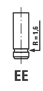 Впускний клапан (43,5x8x122 мм) FIAT; IVECO DAILY II, DAILY III; CITROEN JUMPER; FIAT DUCATO; PEUGEOT BOXER 8140.43N-8140.67F. 01.89-07.07 FRECCIA 4762/BMCR