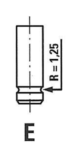 Впускной клапан (35x8x110) RENAULT CLIO I, CLIO II, KANGOO, KANGOO EXPRESS, THALIA I 1.9D 01.91- FRECCIA 4979/BM (фото 1)