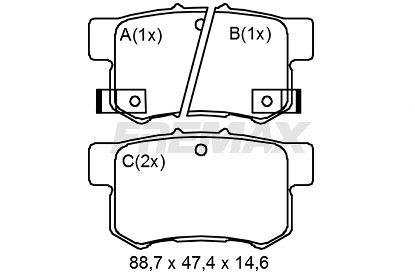 Фото автозапчасти колодки тормозные задние FBP-0297 FREMAX FBP0297