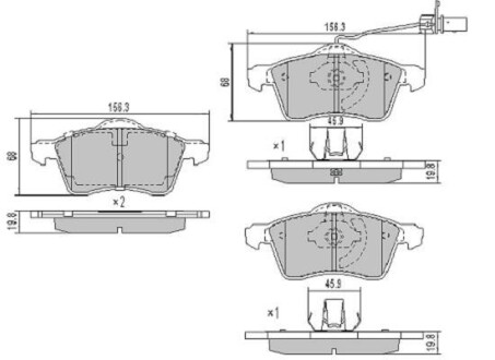 Фото автозапчасти колодки тормозные FREMAX FBP-1061-01