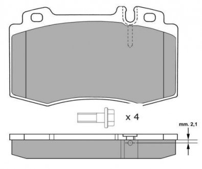 Фото автозапчастини колодки тормозные передние FBP-1299 FREMAX FBP1299