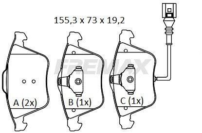 Фото автозапчасти колодки тормозные передние FBP-1899 FREMAX FBP1899