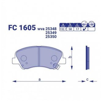 Колодка торм. Hyundai Solaris, Accent 10- ; KIA Rio III передн. FRICO FC 1605