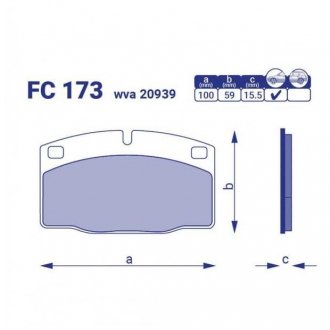 Колодка торм. Daewoo Nexia 1,5 передн. FRICO FC 173