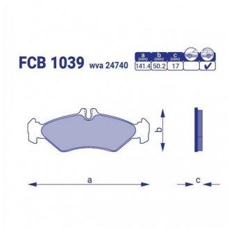 Колодки гальмівні задні Mercedes Sprinter I 208-31 FRICO FCB 1039