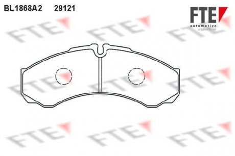 Комплект тормозных колодок, дисковый тормоз FTE BL1868A2 (фото 1)