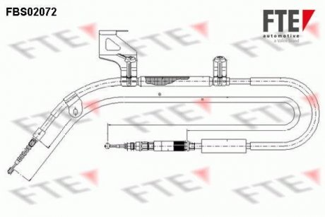 Трос ручного гальма FTE FBS02072 (фото 1)
