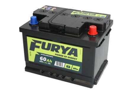 Акумулятор 12V 60Ah/450A (P+ стандартний полюс) 242x175x175 B13 - ніжка висотою 10,5 мм (стартер) FURYA BAT60/450R/FURYA