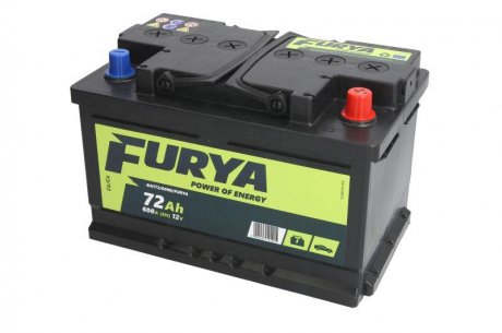 Аккумулятор 12V 72Ah/600A (P+ стандартный полюс) 278x175x175 B13 - ножка высотой 10,5 мм (стартер) FURYA BAT72/600R/FURYA