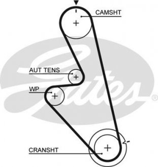 Фото автозапчасти ремень ГРМ DAEWOO ESPERO 1.8/2.0 10.91-09.99 Gates 5449