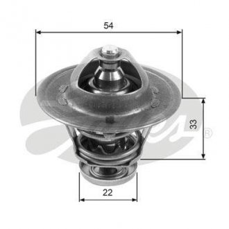 Фото автозапчастини термостат системи охолодження (85°C, в корпусі) HONDA CIVIC VII; MAZDA 323 SV; OPEL ASTRA F, COMBO/МІНІВЕН, CORSA B, VECTRA A, VECTRA B 1.5D/1.6D/1.7D 03.90-09.05 Gates TH22285G1