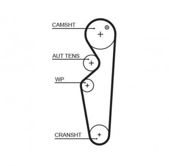 Фото автозапчасти пасок ГРМ Ford Focus USA 2.0 (Split Port) 98-04 Gates T283