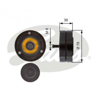 Паразитный ролик поликлинового ремня AUDI A8 D3; Volkswagen PHAETON 3.7/4.2 10.02-03.16 Gates T36236