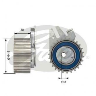 Фото автозапчасти натяжний ролик, ремінь ГРМ Gates T43042