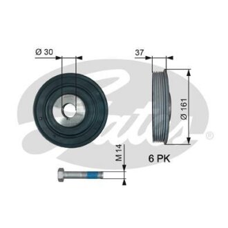 Фото автозапчастини автозапчасть Gates TVD1002A