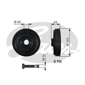 Фото автозапчасти автозапчасть Gates TVD1005A