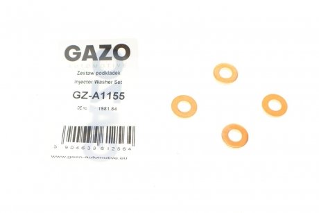 Шайба під форсунку Citroen C1/C2/C3 1.4 HDI 01- (к-кт 4шт) GAZO GZ-A1155 (фото 1)