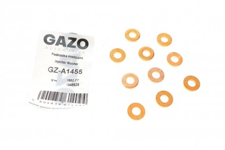 Шайба под форсунку Citroen C1/C2/C3 1.4 HDI 01- (7.3x15x2.5) (к-кт 10шт) GAZO GZ-A1455 (фото 1)