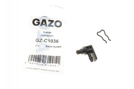 Штуцер шланга обратки Г-образный (пласт.) (Bosch) GAZO GZ-C1036 (фото 1)