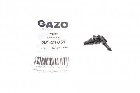 Штуцер шланга обратки Г-подібний (пласт.) (Delphi) GAZO GZ-C1051