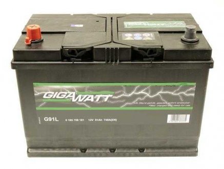 Акумуляторна батарея 91А GIGAWATT 0185759101 (фото 1)
