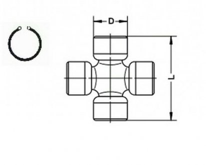 Фото автозапчасти крестовина кардана 27x82 mm Transit -00 LOBRO GKN (Lobro) U100