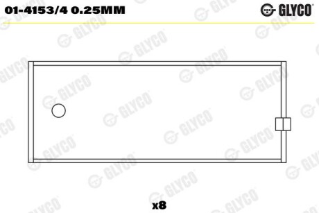 Фото автозапчасти вкладыши шатунные Glyco 01-4153/4 0.25MM