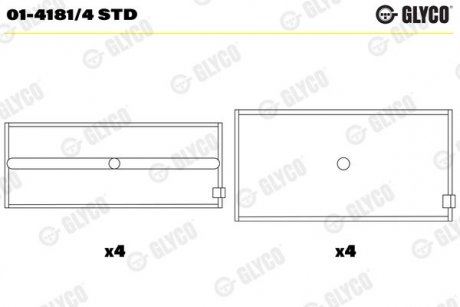 Фото автозапчастини вкладиші Glyco 01-4181/4 STD