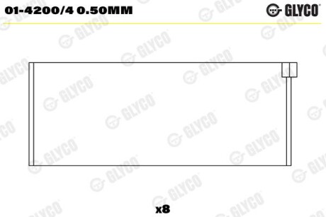 Фото автозапчасти пiдшипник шатуна (к-кт) Glyco 01-4200/4 0.50MM