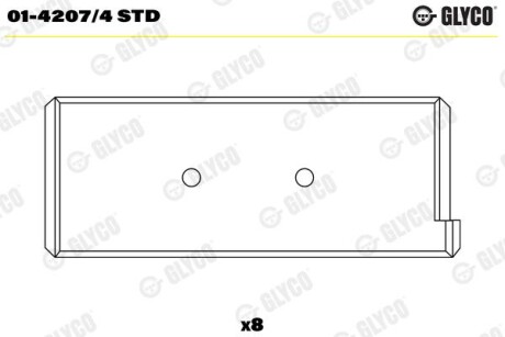 Фото автозапчастини шатунний підшипник Glyco 01-4207/4 STD