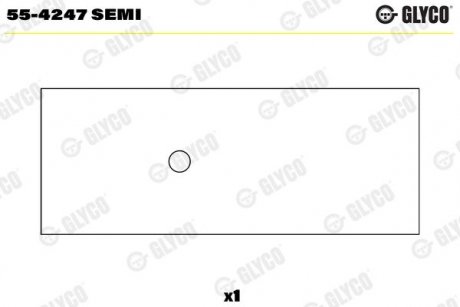 Фото автозапчасти підшипник ковзання Glyco 55-4247 SEMI