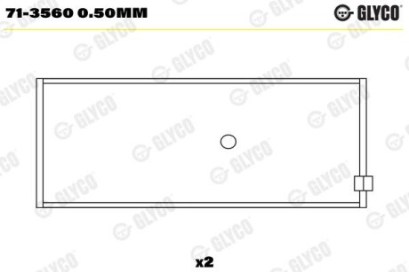 Фото автозапчастини шатунний підшипник Glyco 71-3560 0.50MM