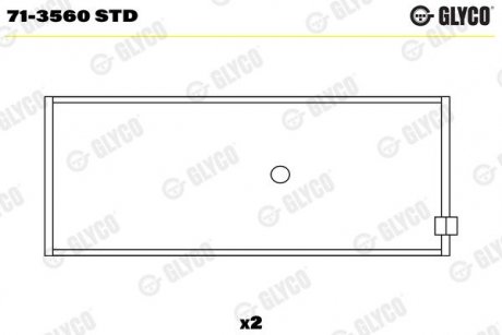 Фото автозапчасти шатунный подшипник Glyco 71-3560 STD